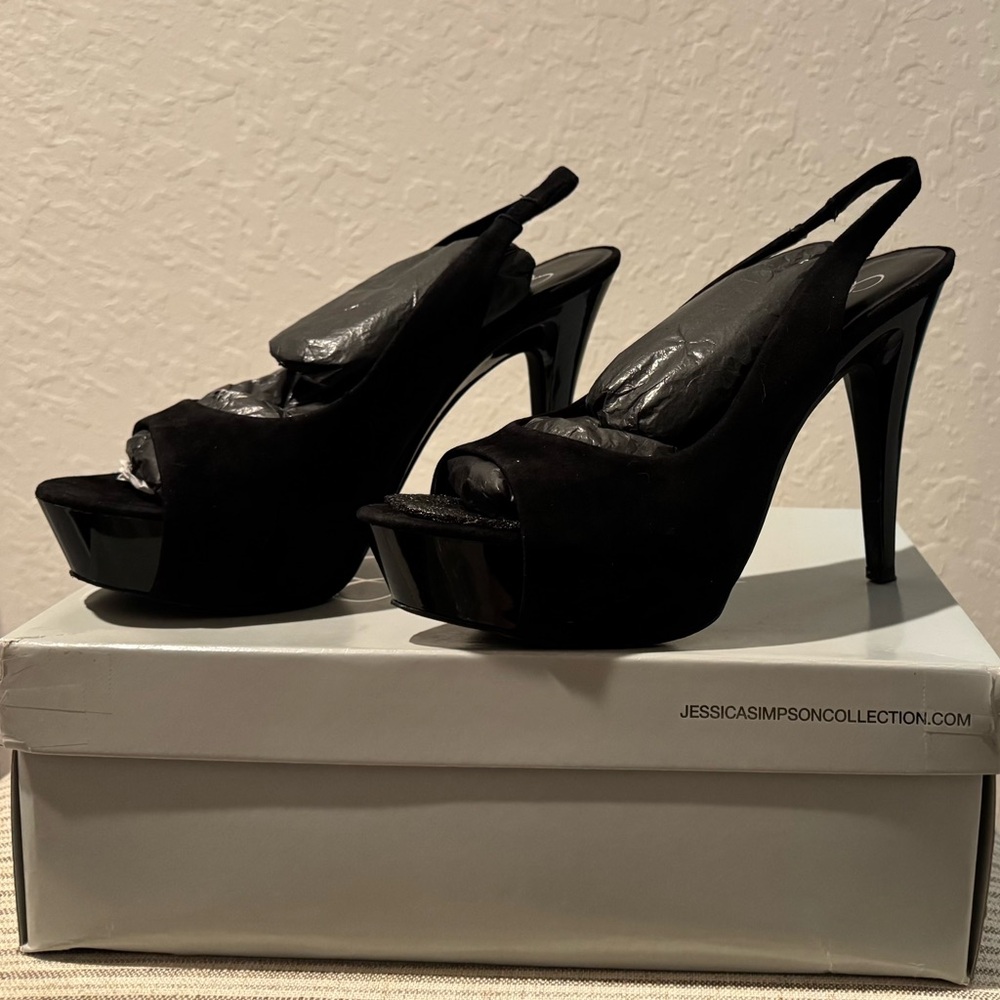 Jessica Simpson Black Suede Heels